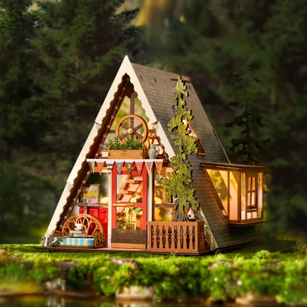 Robotime Rolife A-Frame Cabin DIY Miniature House DG181