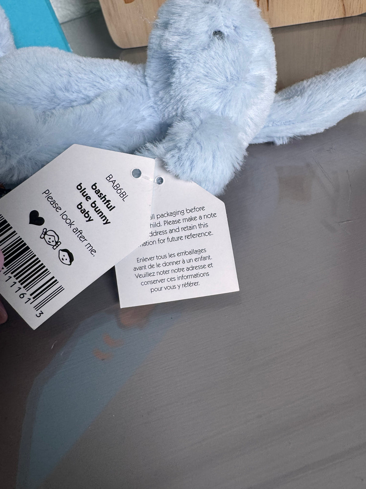 Jellycat Bashful Blue Bunny Baby