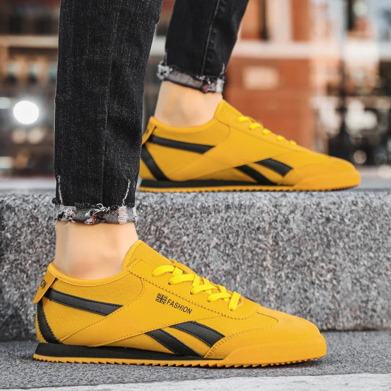 Men’s Low-Cut Breathable Running Sneakers – Lightweight Sports Shoes