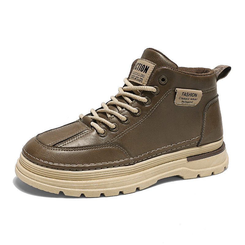 Men’s Autumn High Top Martin Boots – Casual, Versatile Workwear Shoes