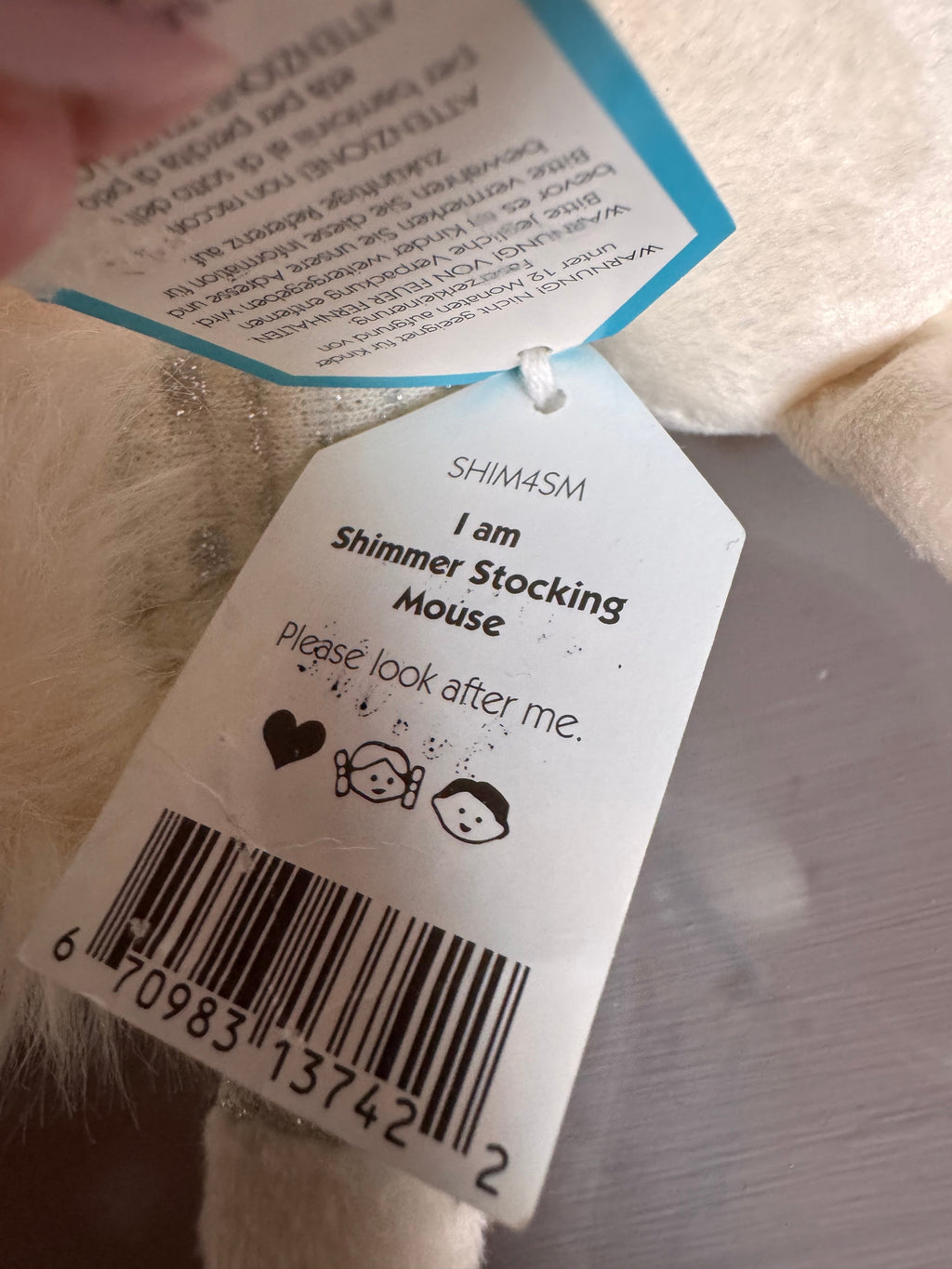 Jellycat Shimmer Stocking Mouse