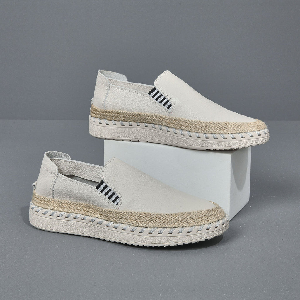 Handmade Leather Fisherman Shoes for Men – Cowhide One-Foot Casual Wear