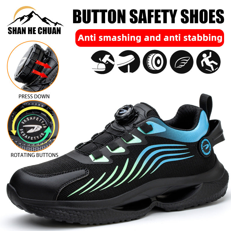Men’s Slip-On Steel Toe Safety Shoes – Anti-Slip, Anti-Smash Work Footwear