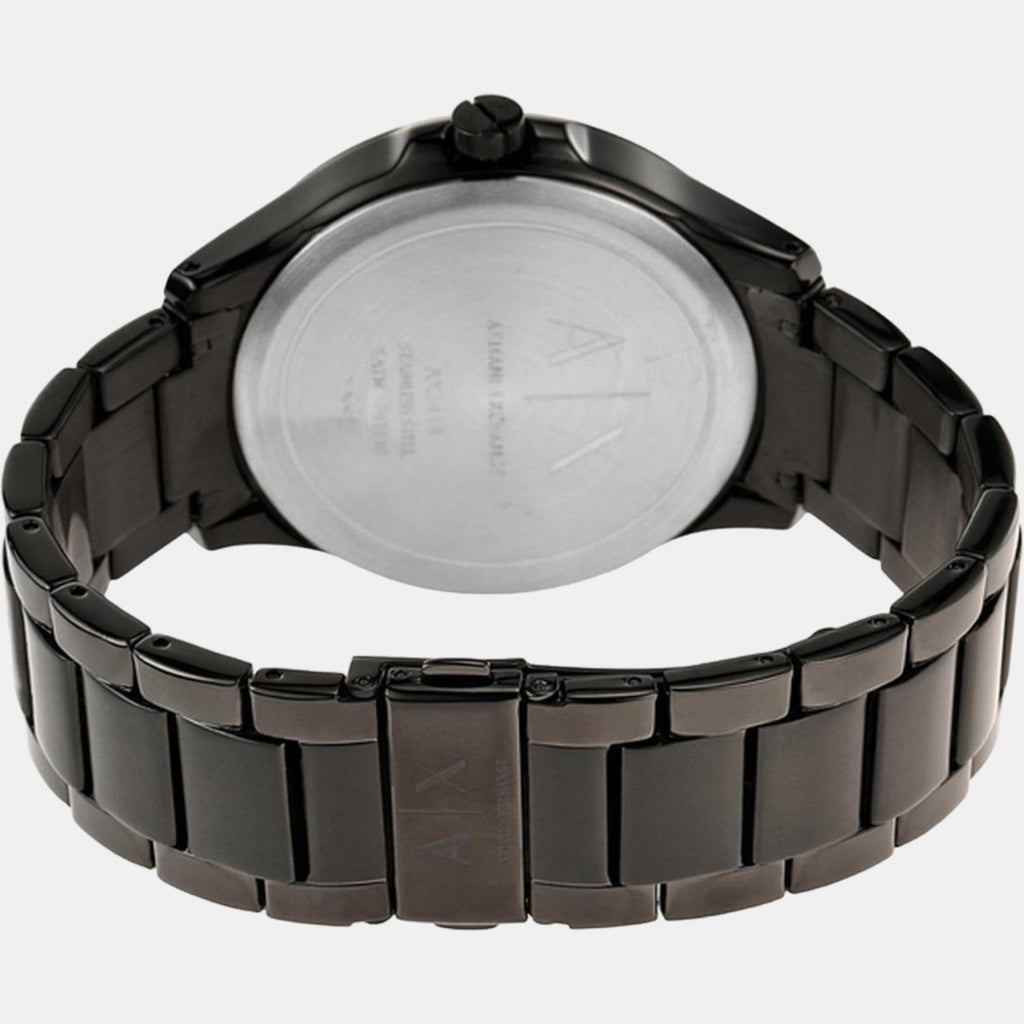 Armani Exchange Hampton AX2413 Herren-Chronograph – Schwarzes Zifferblatt mit schwarzem Edelstahlarmband