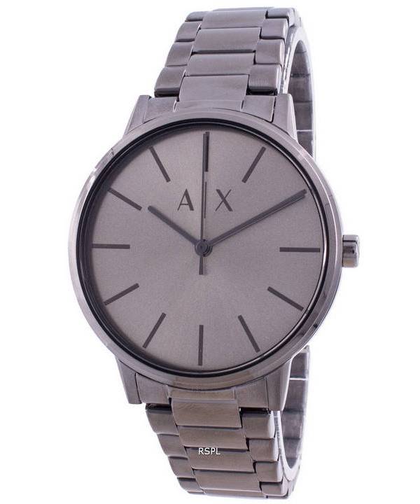 Armani Exchange Cayde AX2722 Herren-Analog-Uhr – Graues Zifferblatt mit passendem grauem Edelstahlarmband