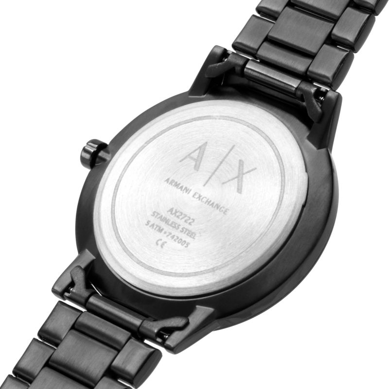Armani Exchange Cayde AX2722 Herren-Analog-Uhr – Graues Zifferblatt mit passendem grauem Edelstahlarmband