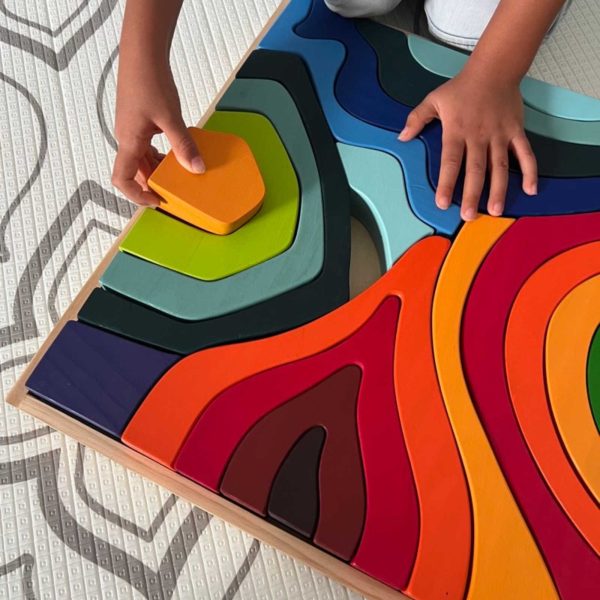 Abstract Wooden Building Blocks