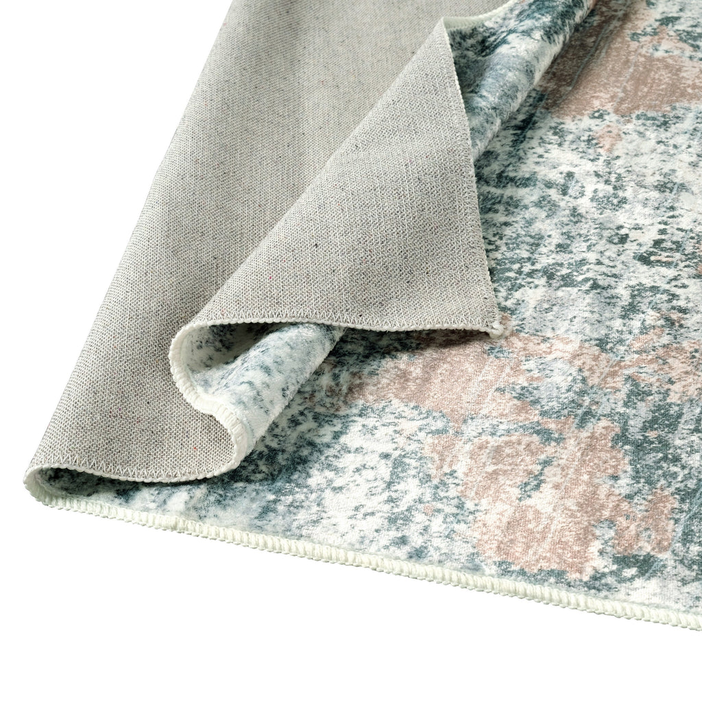 Kathy Ireland Soft Brushed Flannel Washable Rug With Latex Back