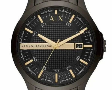 Armani Exchange Hampton AX2413 Herren-Chronograph – Schwarzes Zifferblatt mit schwarzem Edelstahlarmband