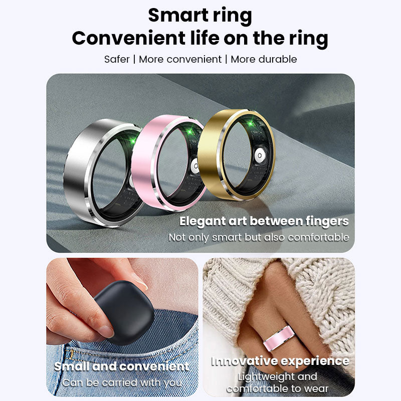 Smart Ring Heart Rate Sleep Fitness Tracker Waterproof