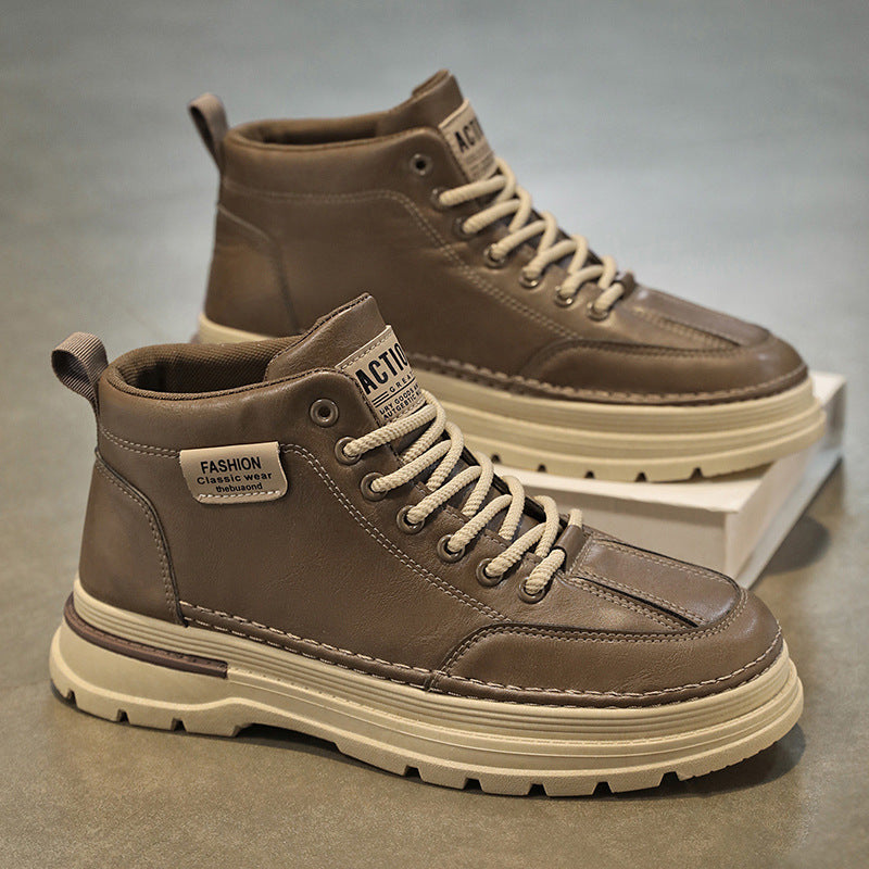 Men’s Autumn High Top Martin Boots – Casual, Versatile Workwear Shoes
