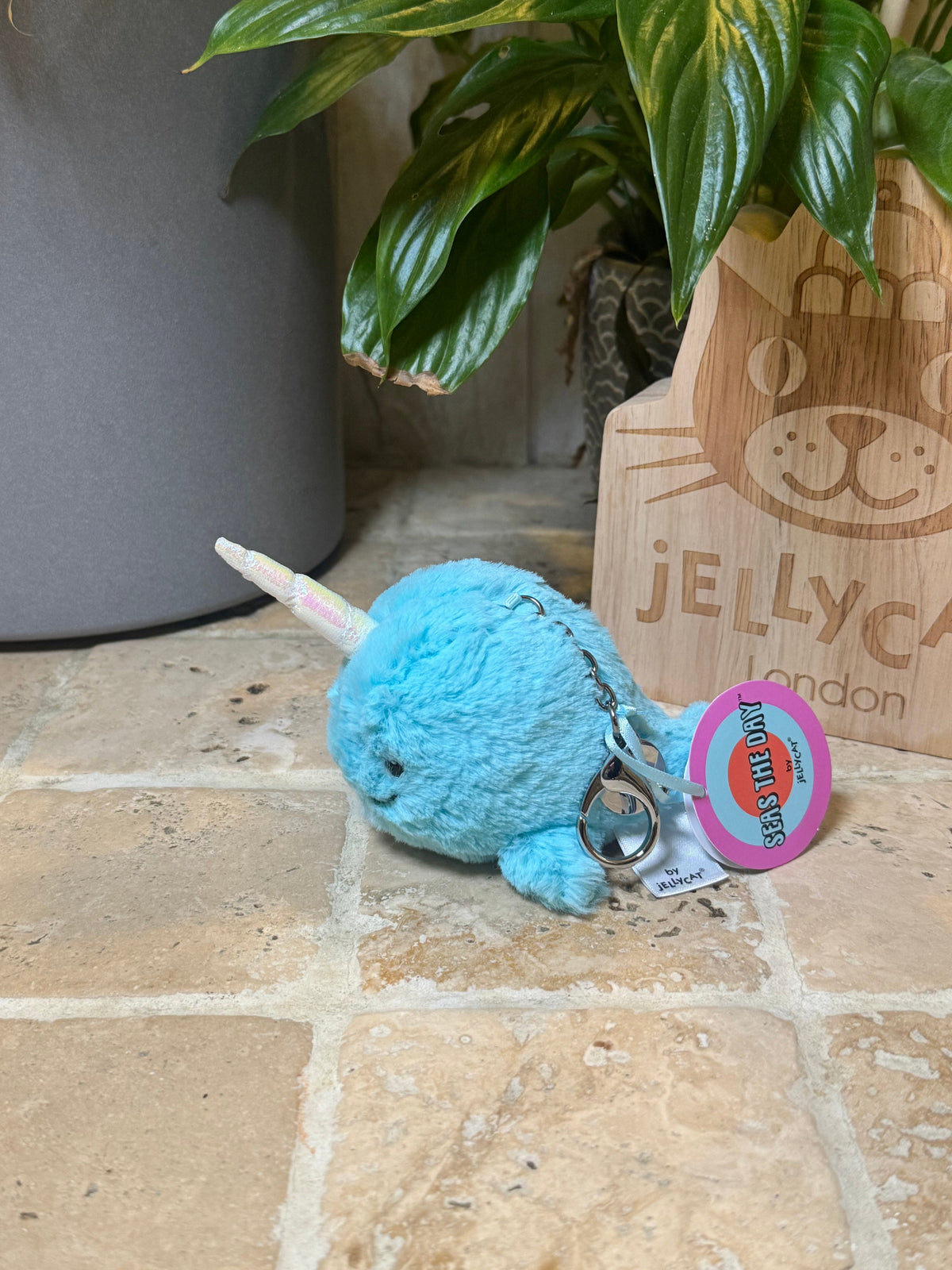 Jellycat Seas The Day Narwhal Bag Charm