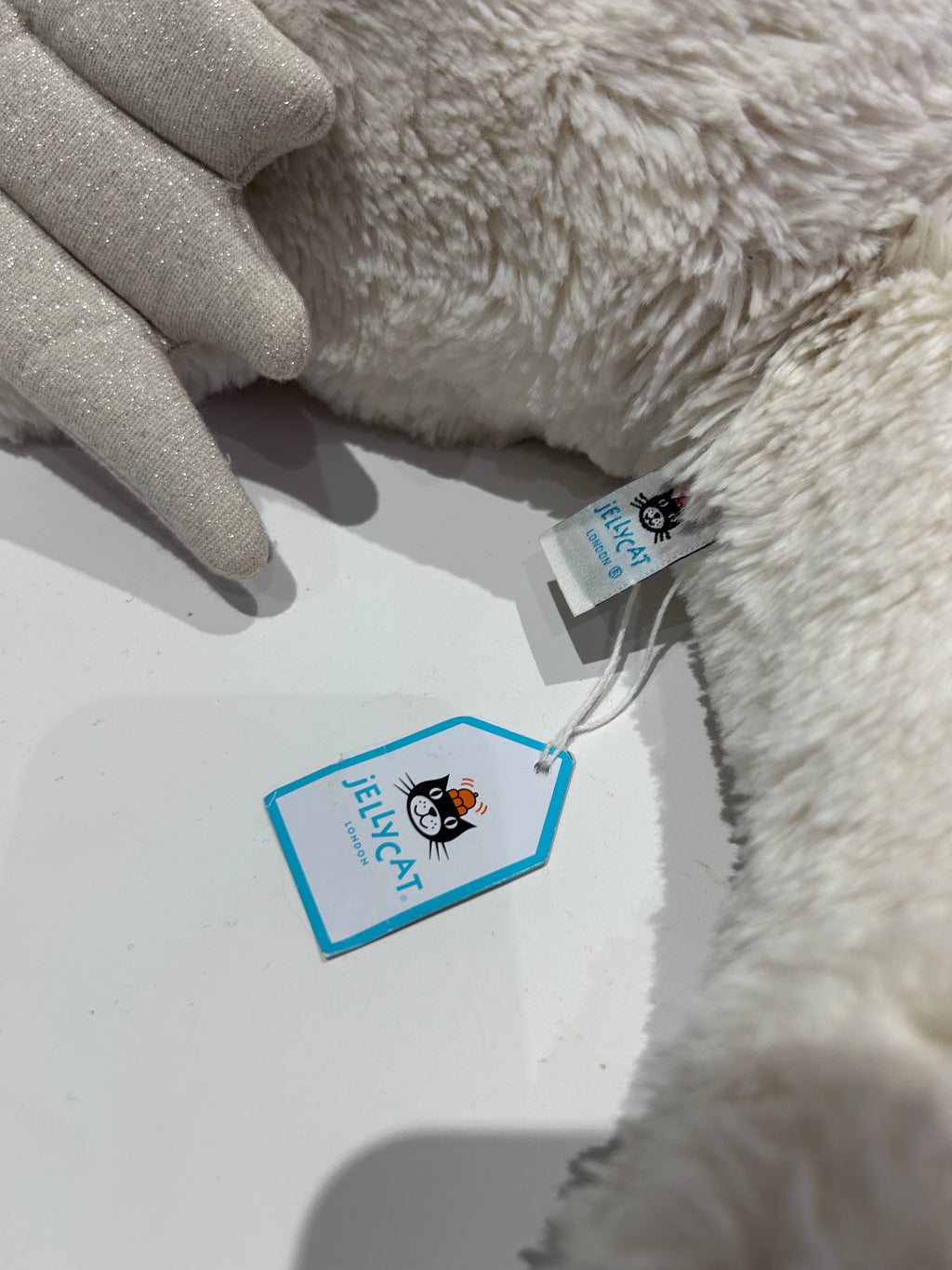 Jellycat Huge Snow Dragon - Tagged
