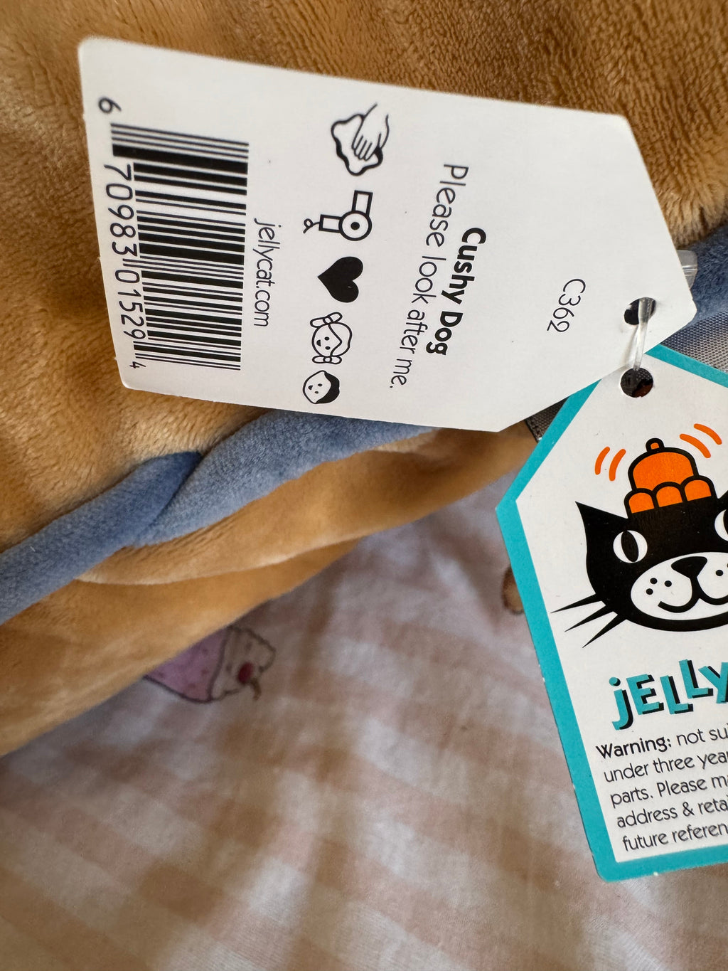 Jellycat Cushy Dog | Damage | HTF