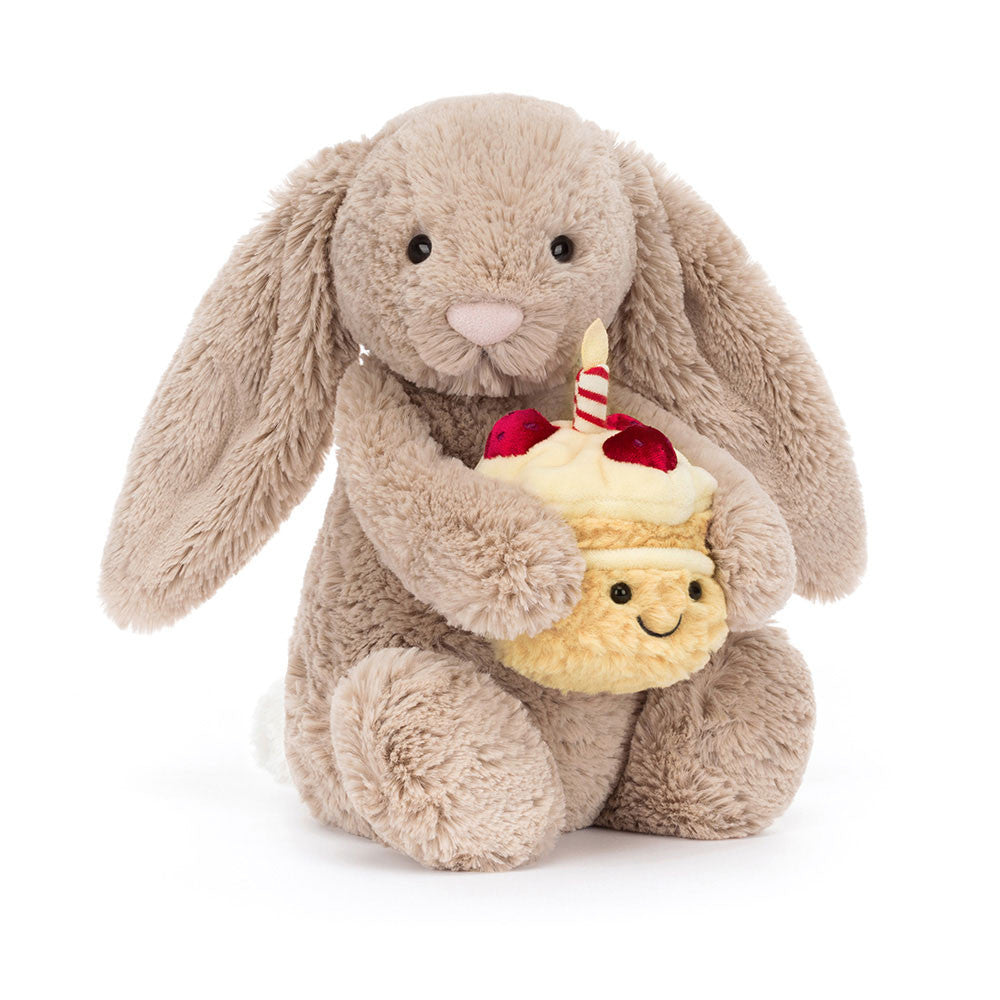 Jellycat Bashful Beige Geburtstags-Hase 31 cm