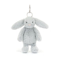 Jellycat Bag Charm Bashful Silver Bunny  18cm