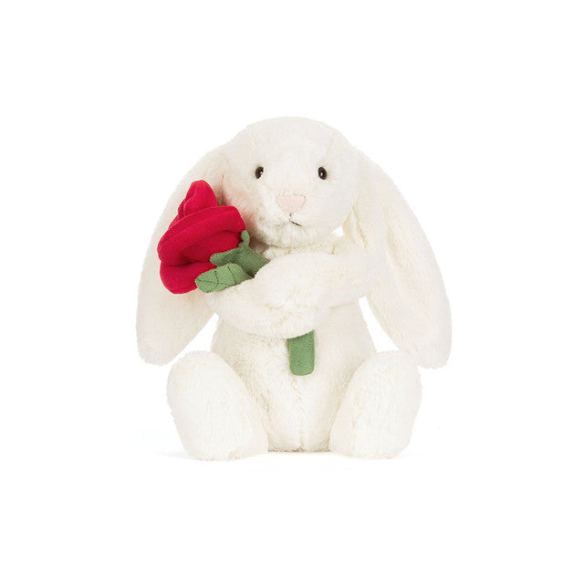 Cream Bunny with Rose One Size JELLYCAT