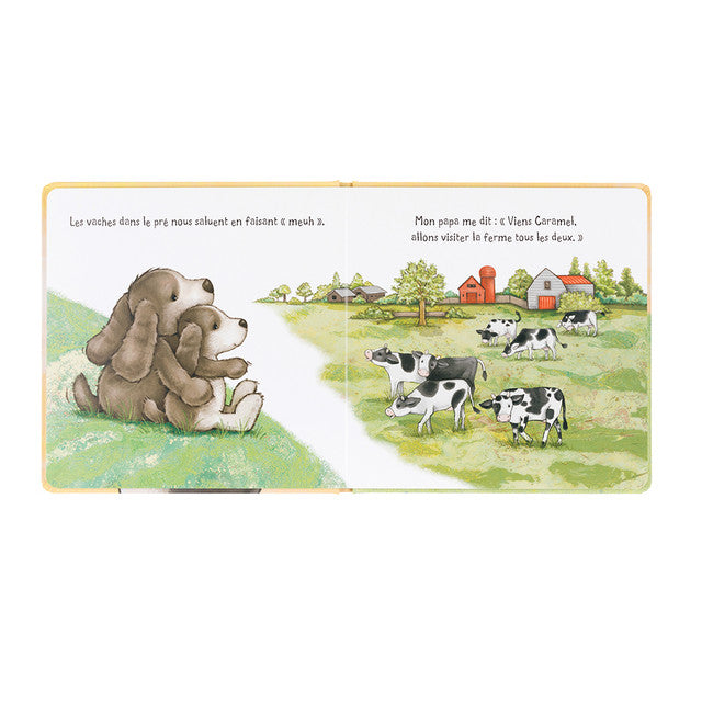 Caramel Le Toutou Timide Et Son Papa Livre One Size JELLYCAT