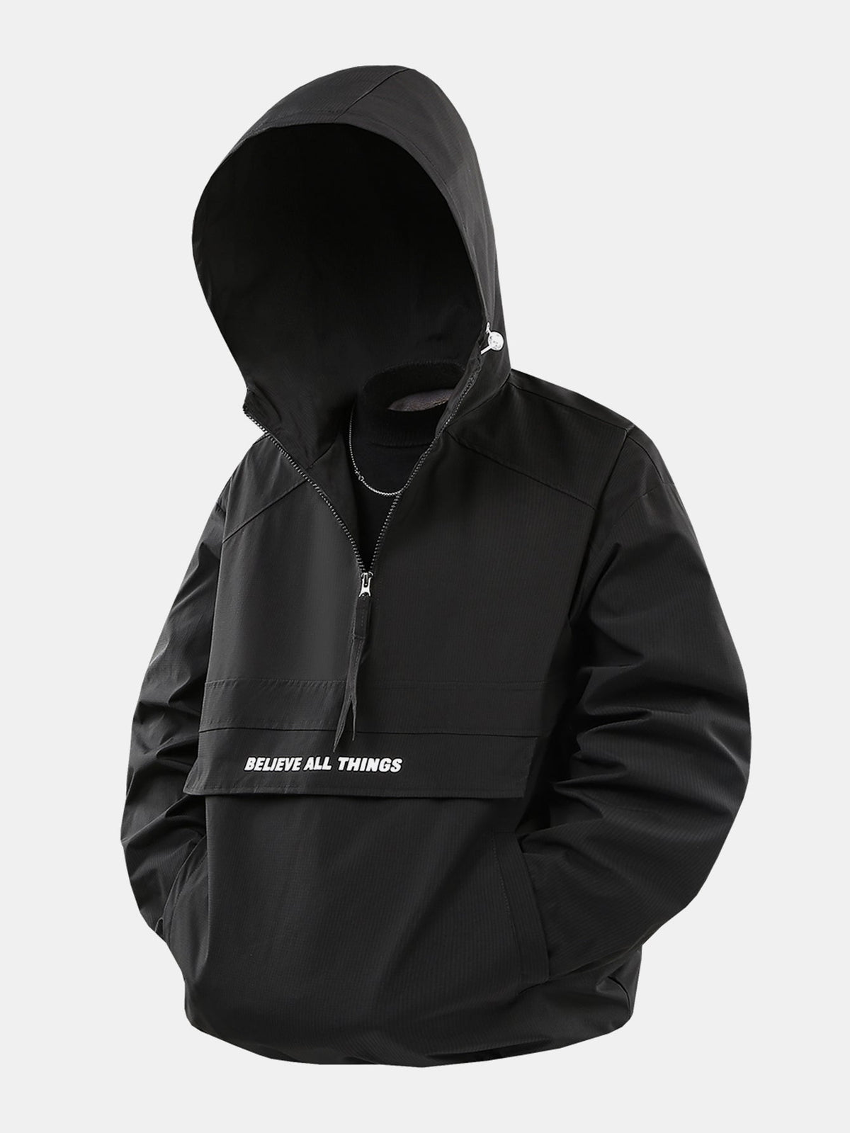 Quarter-Zip  Hooded Windbreaker
