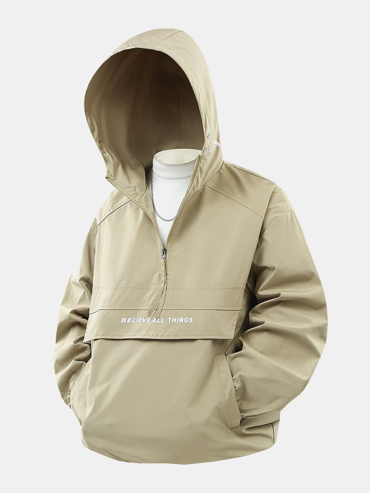 Quarter-Zip  Hooded Windbreaker