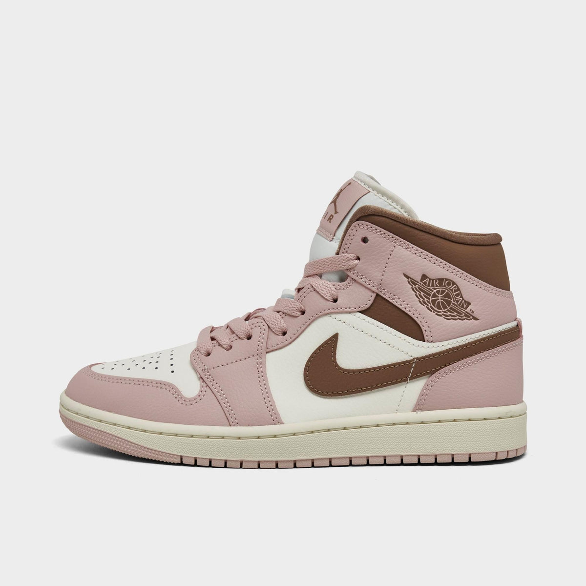 Air Jordan Womens Retro 1 Mid 'Pink Oxford Brown'