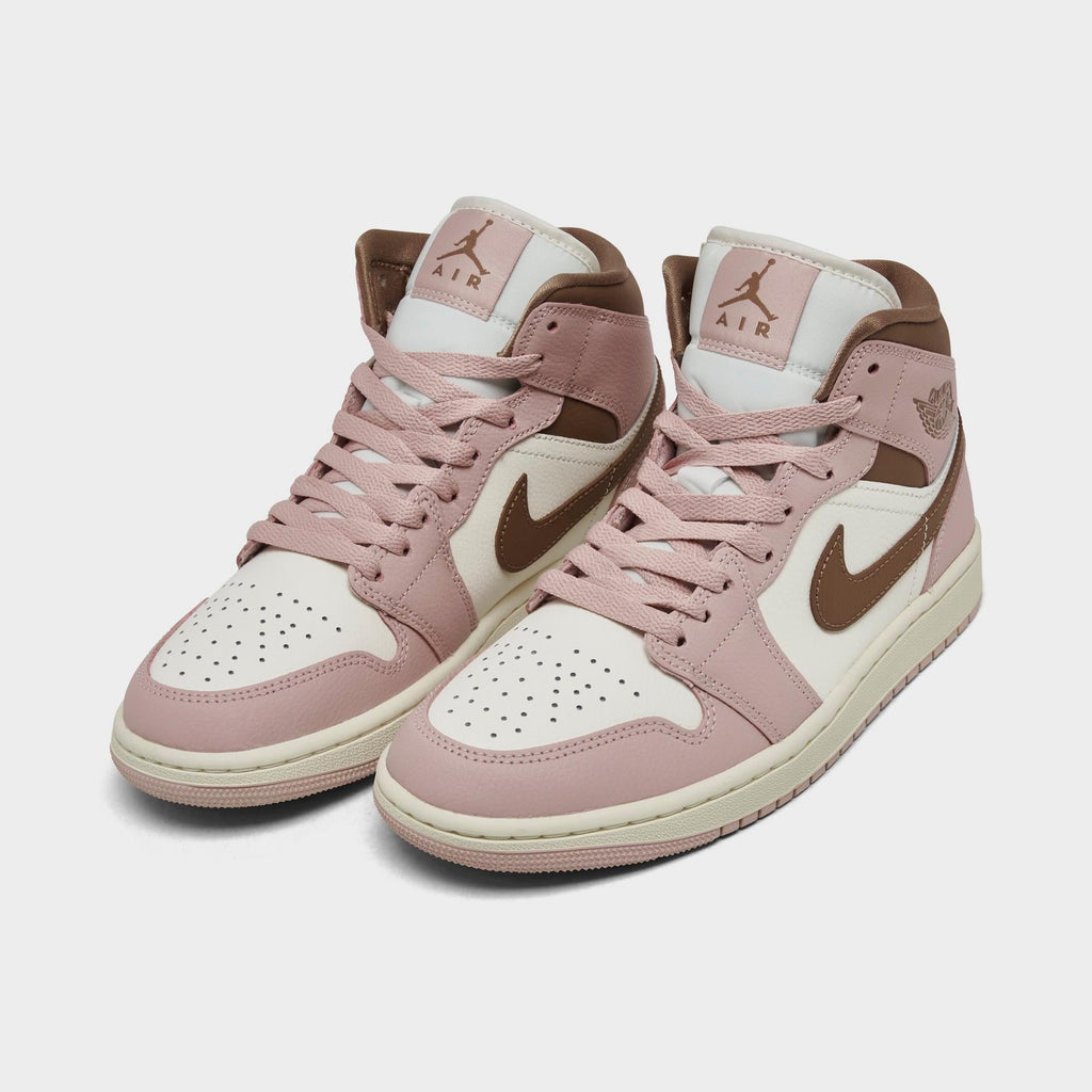 Air Jordan Womens Retro 1 Mid 'Pink Oxford Brown'