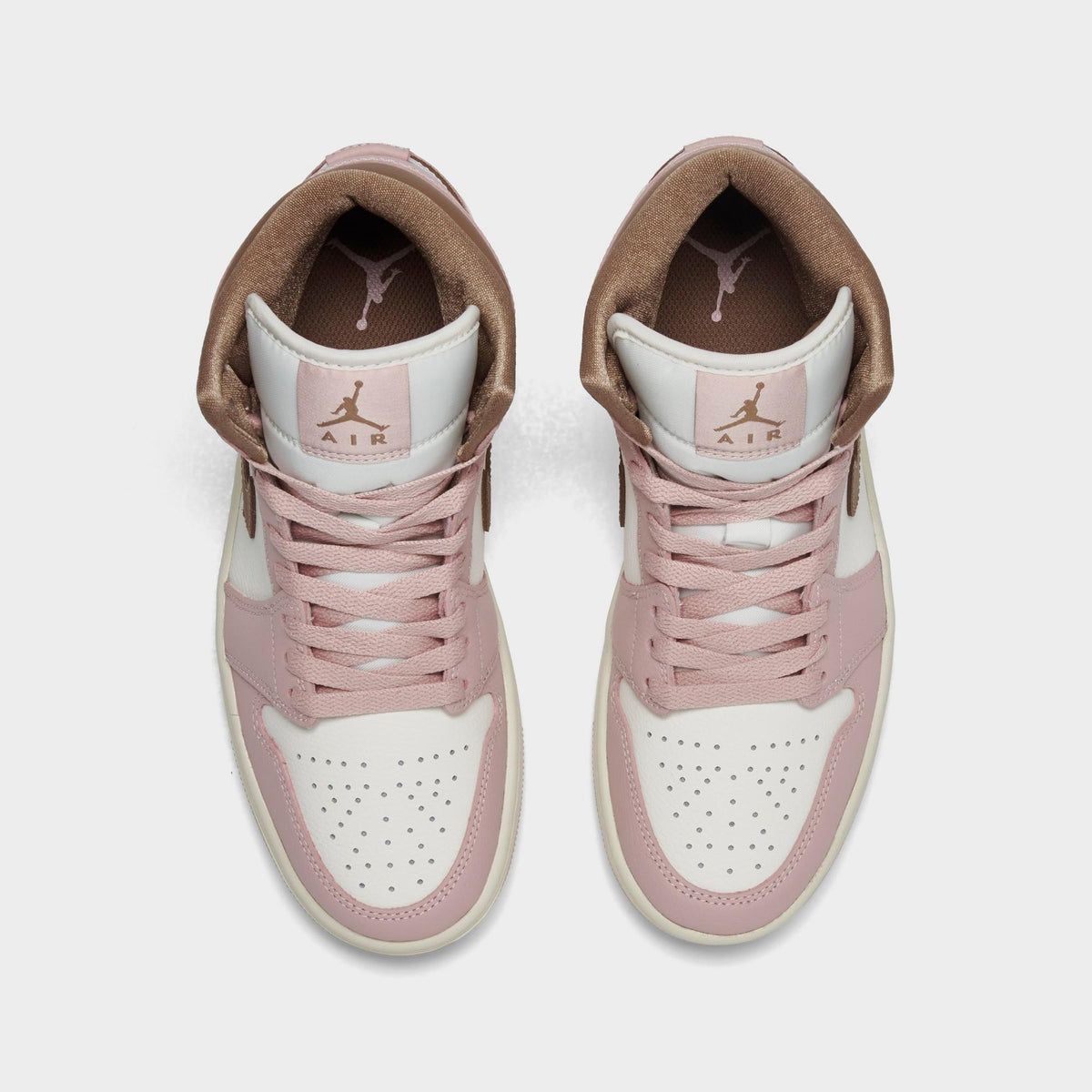 Air Jordan Womens Retro 1 Mid 'Pink Oxford Brown'