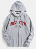 Brooklyn Print Zip-Hoodie
