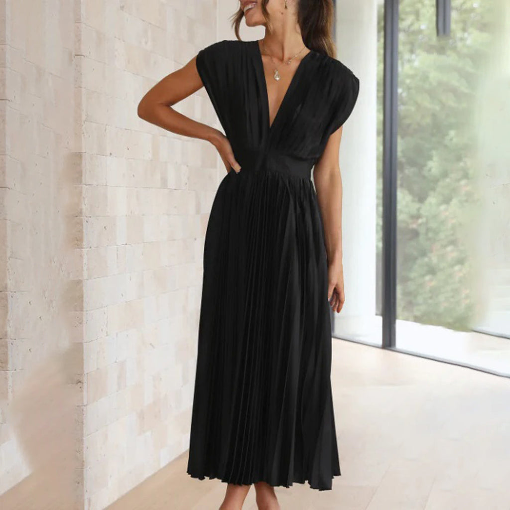 Kimberley | Stylish Sleeveless V-Neck Dress