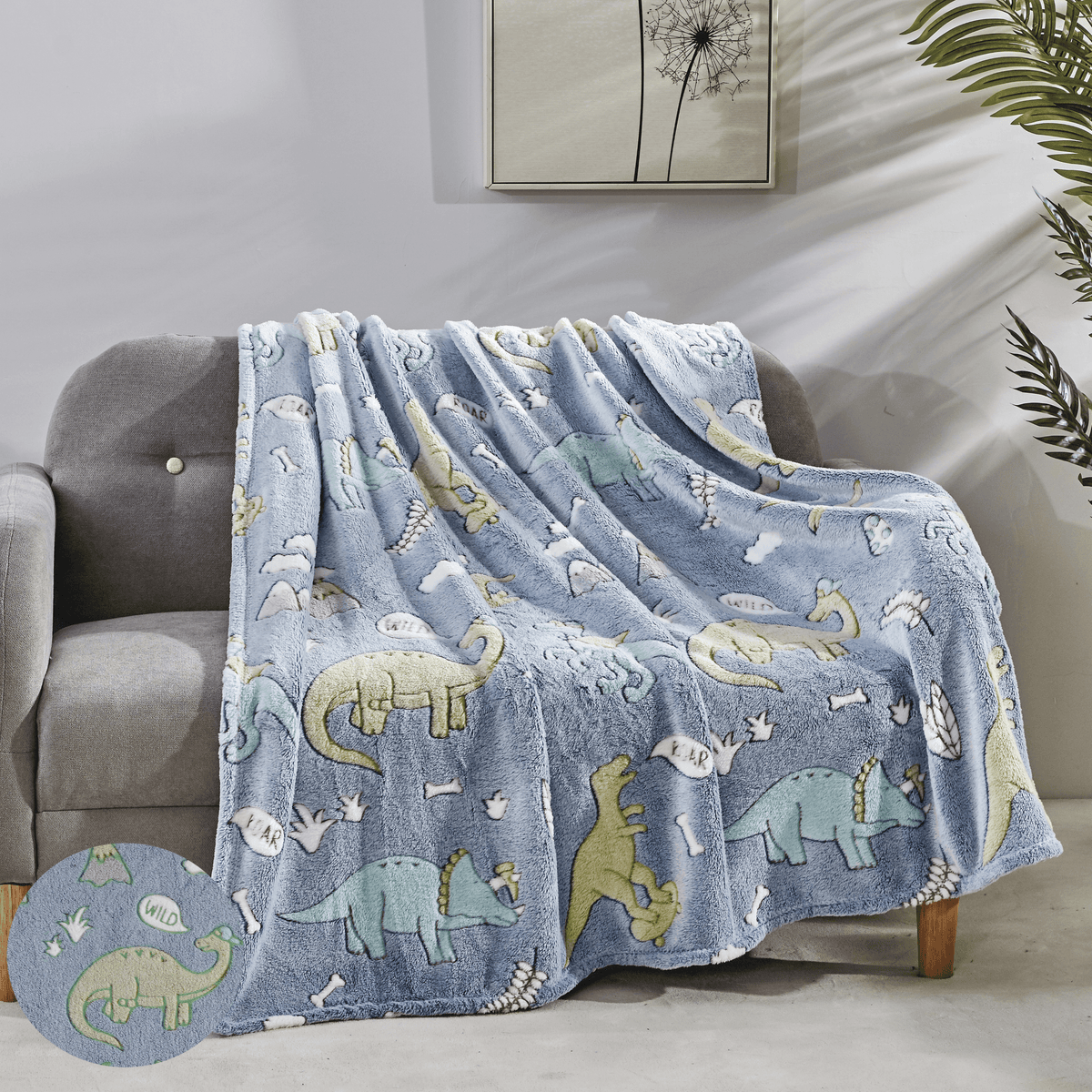 Elegant Comfort Glow In the Dark 50" x 60" Throw Blanket - Velvety Feel, 50 X 60 inches