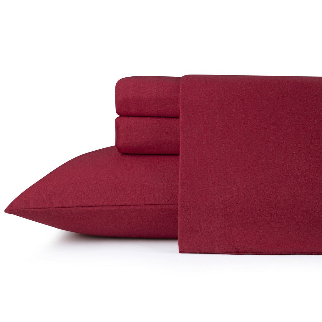 Kathy Ireland 100% Turkish Cotton Solid Flannel Sheet Set