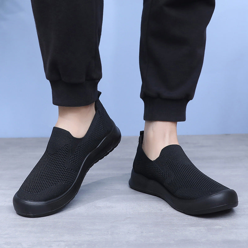 Men's Outdoor Thick-Soled Breathable Sneakers with Soft Comfort Soles