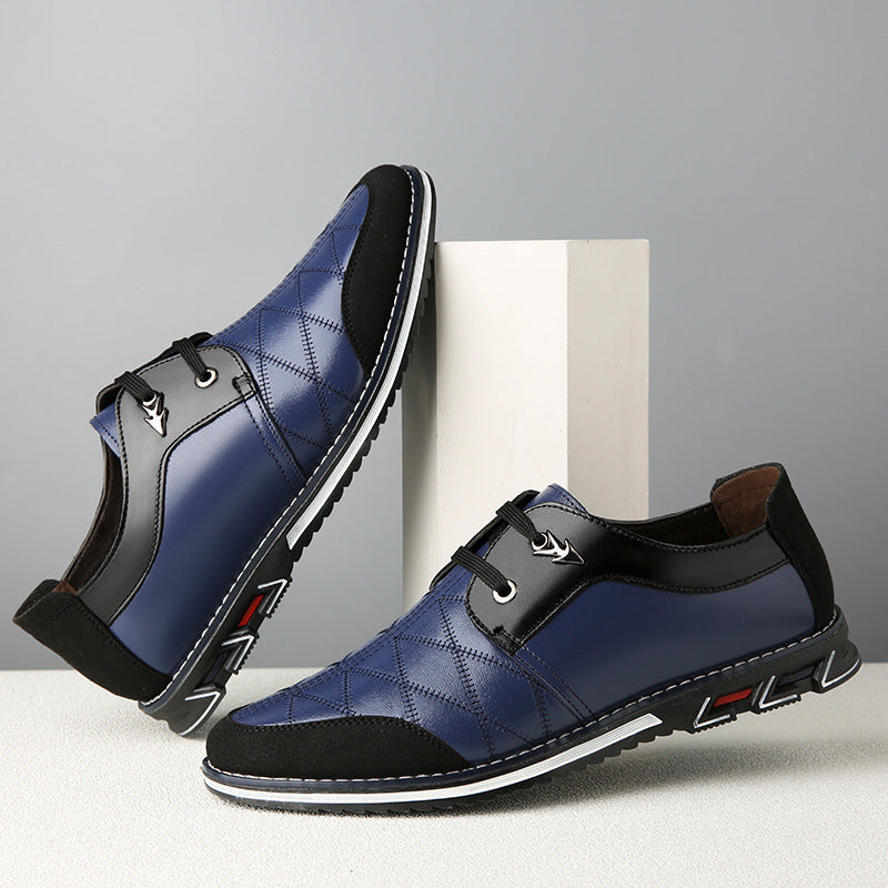 Men's Casual Soft Sole Slip-On Leather Shoes – Korean British Style