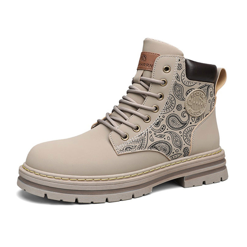 Retro High-Top-Martinsstiefel für Herren – Outdoor-Freizeitdesign mit dicker Sohle