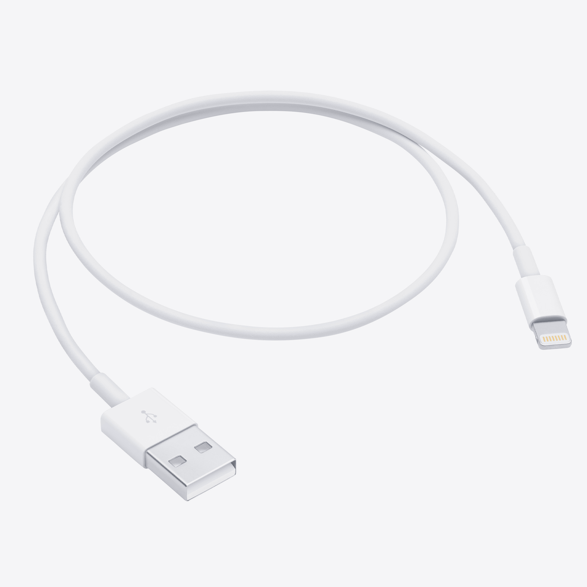 Apple - 3.3' USB Type A-to-Lightning Charging Cable - White