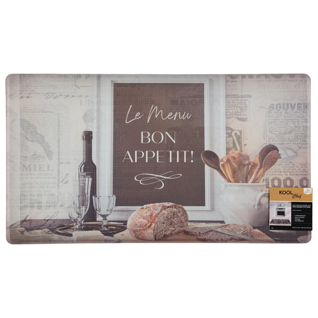 Anti-fatigue Kitchen Mat ''Bon apetit'' - 2 Sizes!