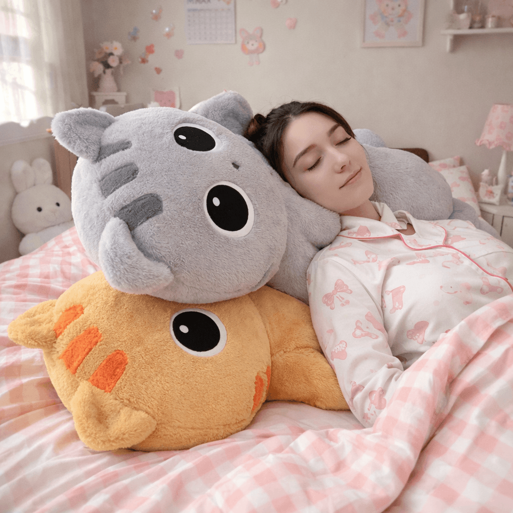 Long Fluffy Huge Cat Family Plushies