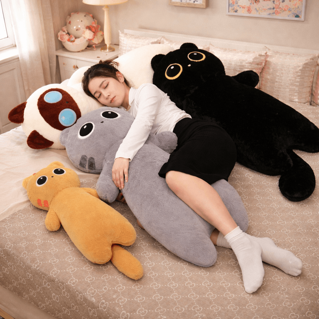 Long Fluffy Huge Cat Family Plushies