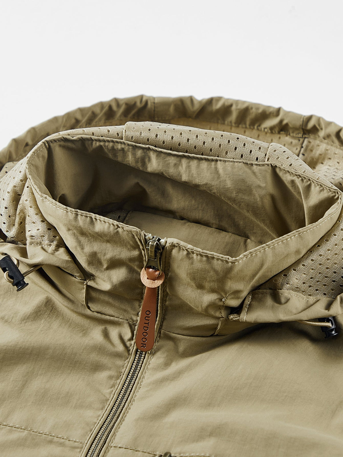 Zip-Up Detachable-Hood Windbreaker Jacket