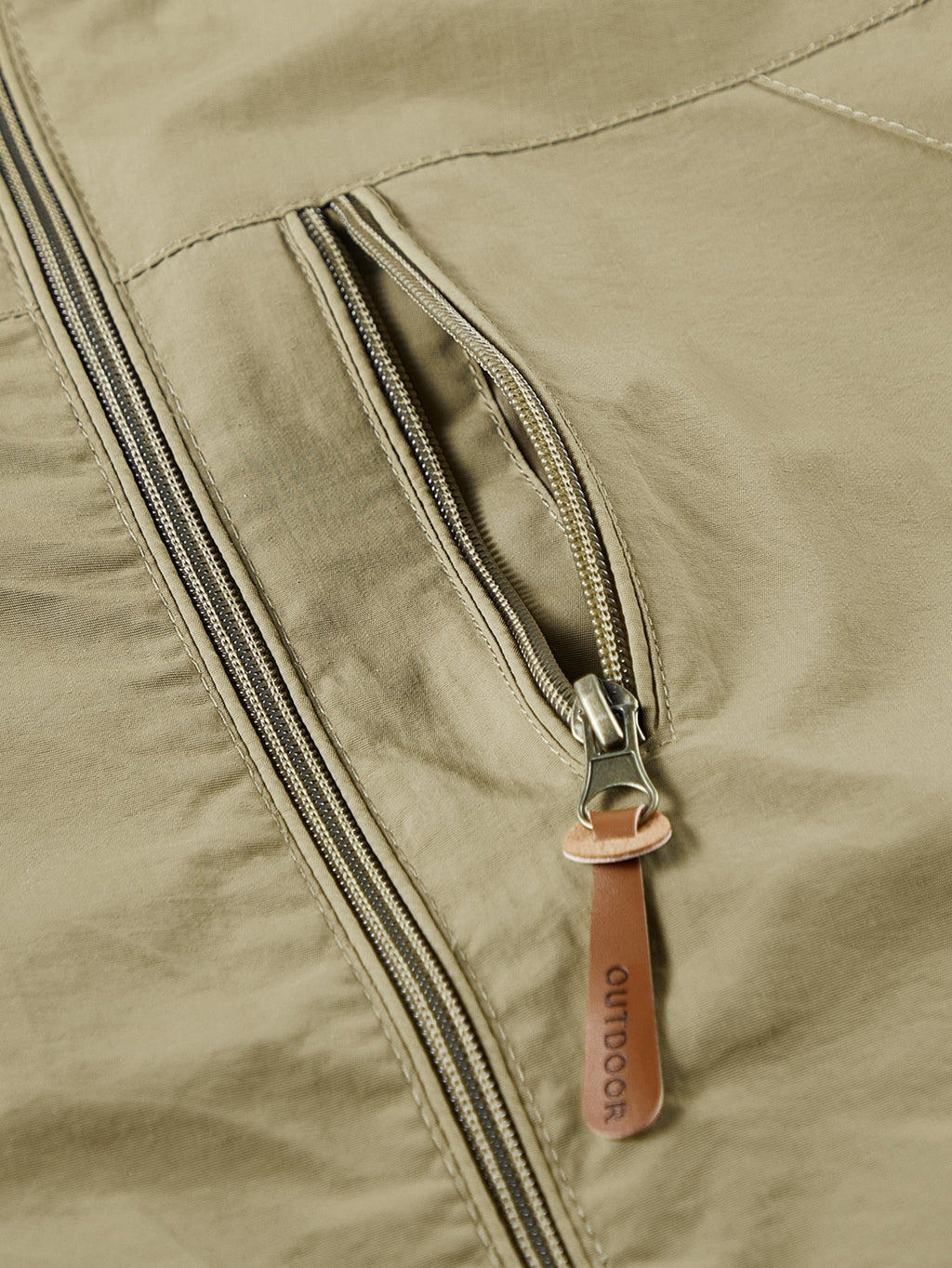 Zip-Up Detachable-Hood Windbreaker Jacket