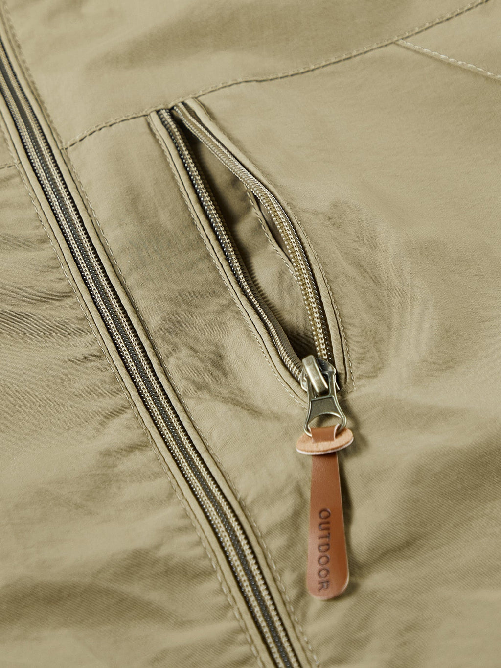 Zip-Up Detachable-Hood Windbreaker Jacket
