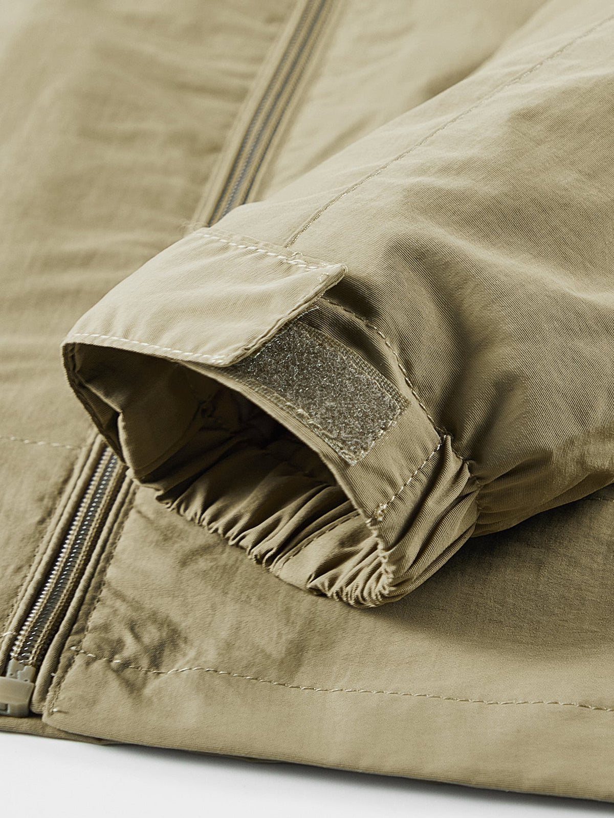 Zip-Up Detachable-Hood Windbreaker Jacket