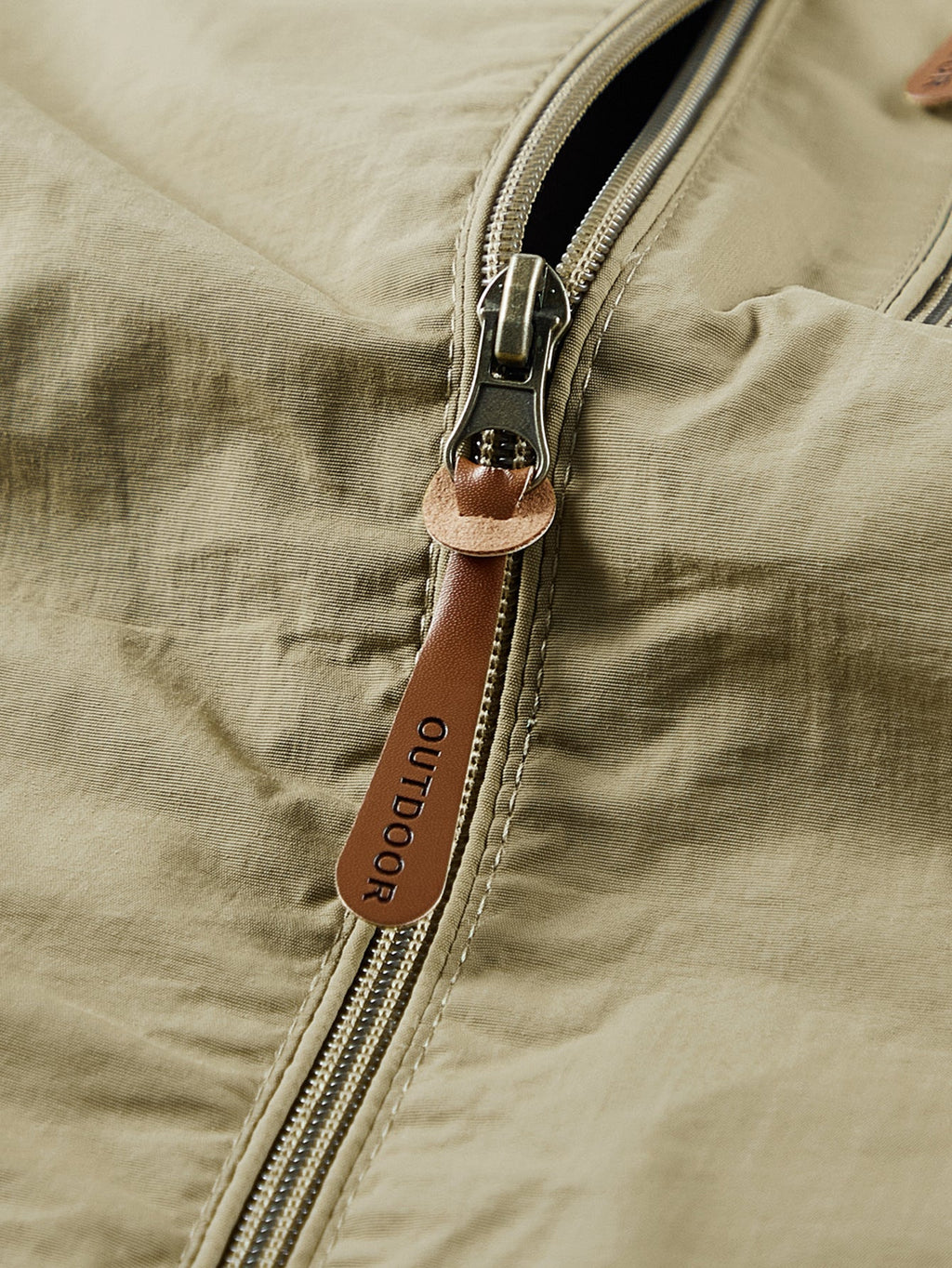 Zip-Up Detachable-Hood Windbreaker Jacket