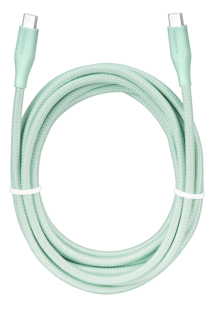 Câble tissé USB-C à USB-C de 3 m (9,8 pi) d'Insignia (NS-MCCC10GR22-C) Vert