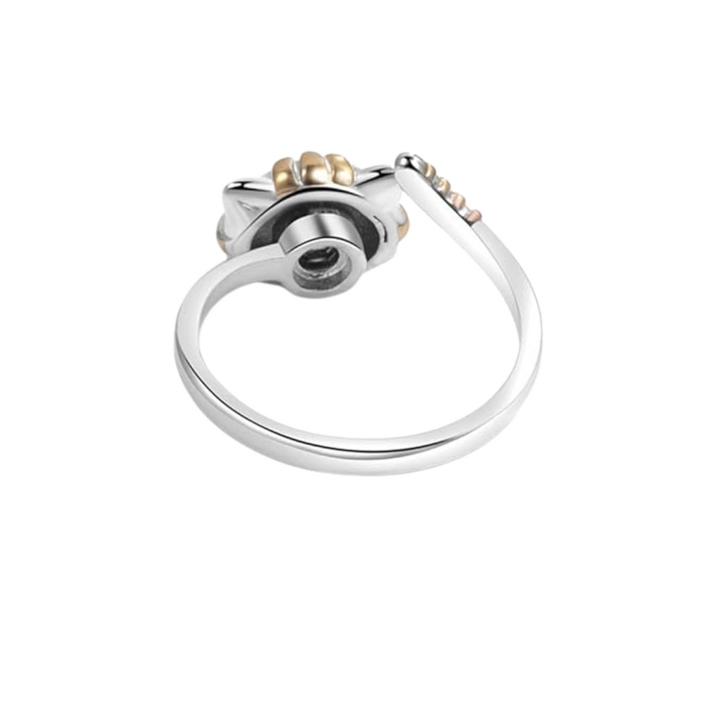 Cat Spinner Fidget Ring Silver