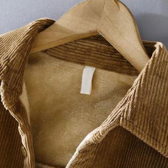 Rupert | Warme gerippte Strickjacke mit Knopfleiste
