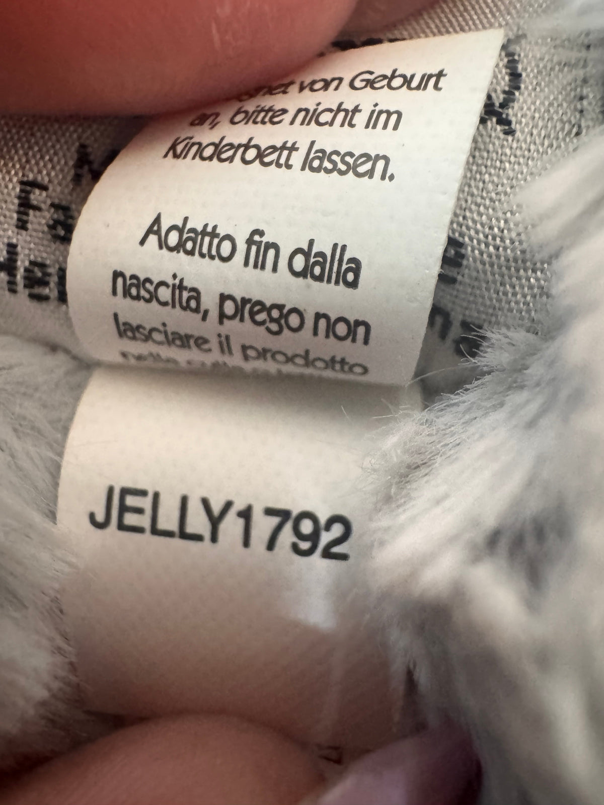 Jellycat Large Silver Bashful Bunny // With paws