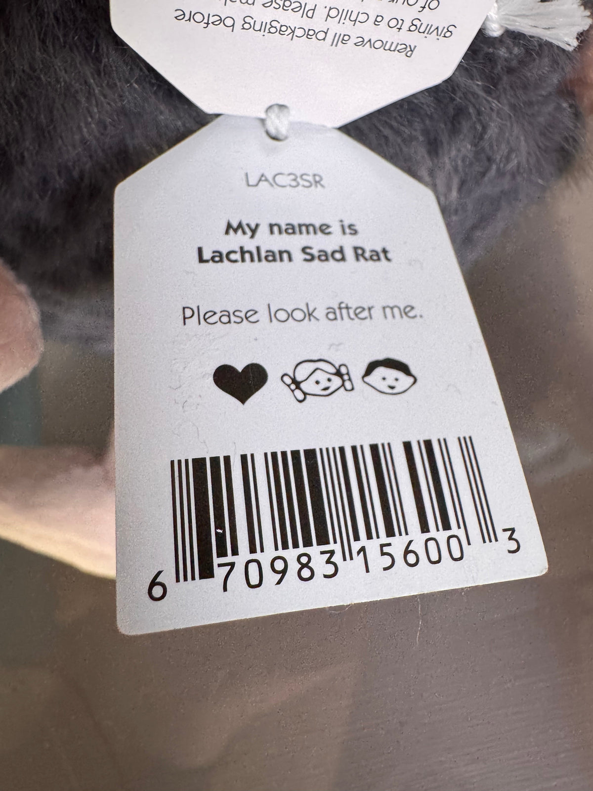 Jellycat Lachlan Sad Rat