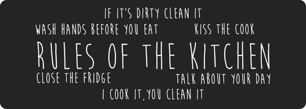 Rules of the Kitchen 20" X 55" Anti-Fatigue Kitchen Runner Mat