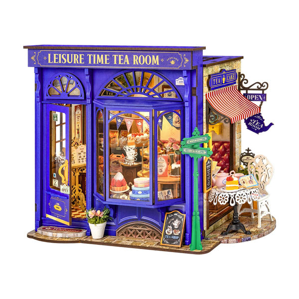 Robotime Rolife Leisure Time Tea Room DIY Miniature House DG171